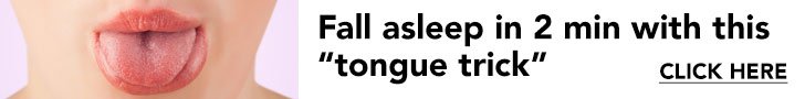 Banner advert for U.S. Marine tongue trick for getting to sleep quickly.